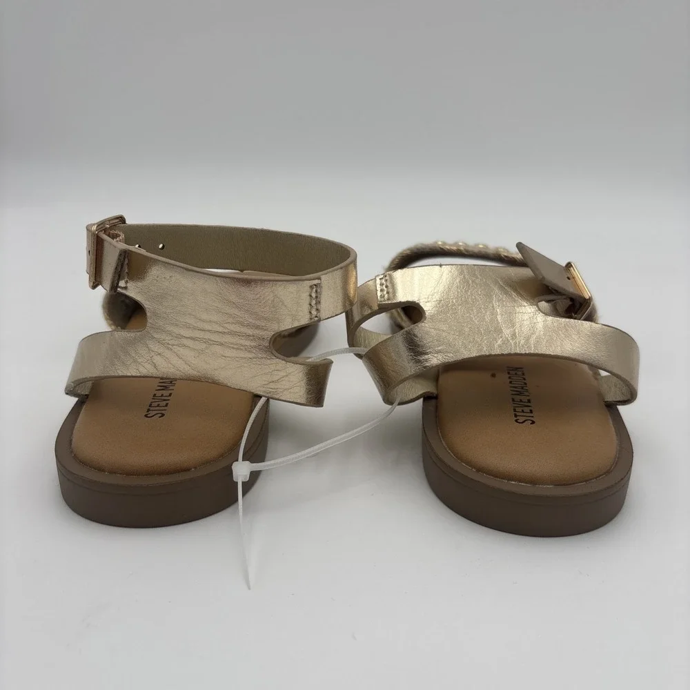 STEVE MADDEN KIDS'THEA GET SANDALS SIZE 2 NWOT TAN